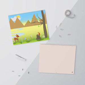 Wall Calendar 2026 Cute Animals Plants Matte Grid Pages Dipaliz - Calendars