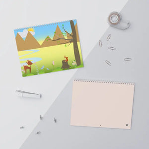 Wall Calendar 2026 Cute Animals Plants Matte Grid Pages Dipaliz - Calendars