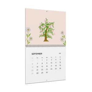 Wall Calendar 2026 Cute Animals Plants Matte Grid Pages Dipaliz - Calendars