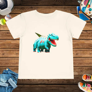 Toddler t Shirt - Blue Dinosaur Classic Fit Adventure Tee - Dipaliz - Natural / 2t - Baby & Clothing