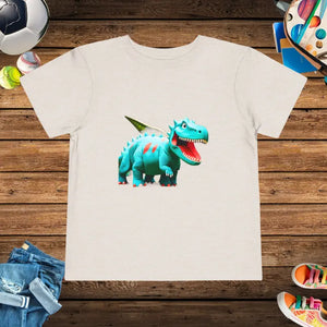 Toddler t Shirt - Blue Dinosaur Classic Fit Adventure Tee - Dipaliz - Heather Dust / 2t - Baby & Clothing