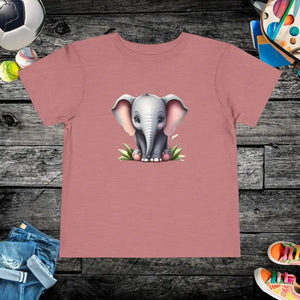 Cute Baby Elephant Toddler t Shirt - Soft Playful Style - Dipaliz - Heather Mauve / 2t - & Clothing