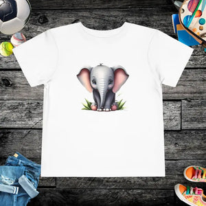 Cute Baby Elephant Toddler t Shirt Soft Cotton Style Dipaliz - White / 2t - & Clothing