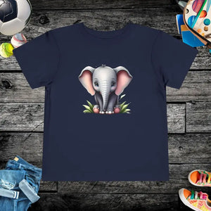 Cute Baby Elephant Toddler t Shirt Soft Cotton Style Dipaliz - Navy / 2t - & Clothing
