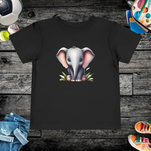 Cute Baby Elephant Toddler t Shirt Soft Cotton Style Dipaliz - Black / 2t - & Clothing
