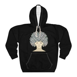All Over Prints - Pullover Hoodie Crazy Hair Woman Mental Health Statement - Dipaliz Xs