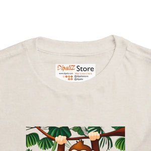 Funny Monkey Toddler T-shirt Cotton Tee Adventure Ready - Dipaliz - Baby & Clothing