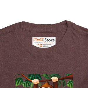 Funny Monkey Toddler T-shirt Cotton Tee Adventure Ready - Dipaliz - Baby & Clothing