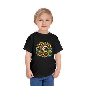 Toddler t Shirt Classic Fit Hedgehog with Sunflowers - Dipaliz - Baby & Clothing