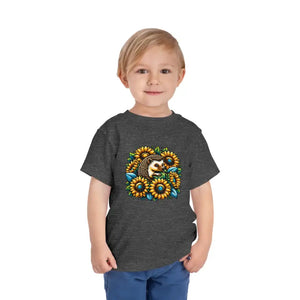 Toddler t Shirt Classic Fit Hedgehog with Sunflowers - Dipaliz - Baby & Clothing