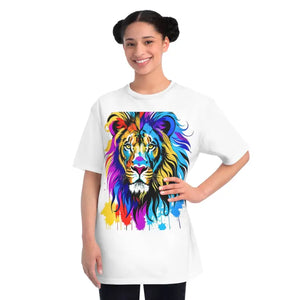 T-shirt - Organic Unisex Classic t Shirt - Majestic Lion Design - Dipaliz