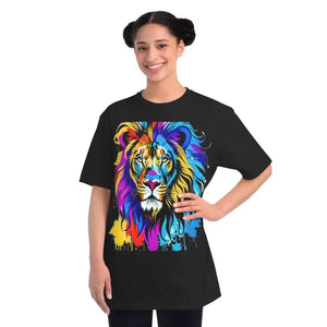 T-shirt - Organic Unisex Classic t Shirt - Majestic Lion Design - Dipaliz
