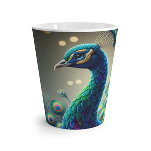 Peacock Latte Mug - Elegant Women’s Fashion Statement - Dipaliz - 12oz - Mugs