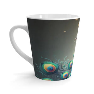 Peacock Latte Mug - Elegant Women’s Fashion Statement - Dipaliz - 12oz - Mugs