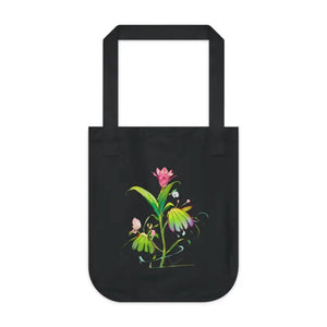 Bags - Canvas Tote Bag - Pink Flower Organic Eco-friendly - Dipaliz
