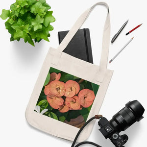 Canvas Tote Bag - Bold Floral Eco-friendly - Dipaliz - one Size / Natural - Bags