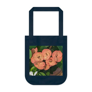 Canvas Tote Bag - Bold Floral Eco-friendly - Dipaliz - one Size / Navy - Bags