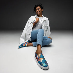 Abstract Art Canvas Slip-ons – Women’s Shoes - Dipaliz - Sneakers