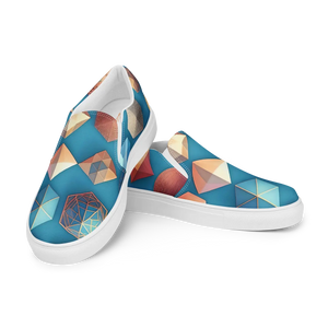 Abstract Art Canvas Slip-ons – Women’s Shoes - Dipaliz - Sneakers