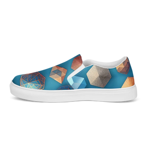 Abstract Art Canvas Slip-ons – Women’s Shoes - Dipaliz - Sneakers