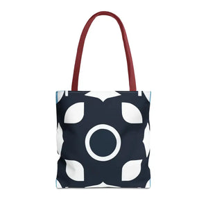Abstract Pattern Tote Bag Black & White All-over Print - Dipaliz - 16’’ × / Red - Bags