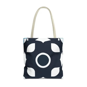 Abstract Pattern Tote Bag Black & White All-over Print - Dipaliz - 18’’ × / Beige - Bags