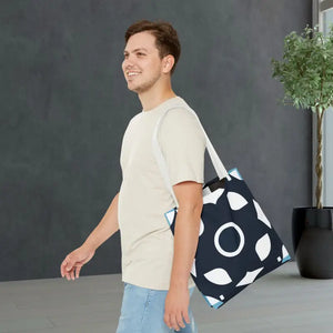 Abstract Pattern Tote Bag Black & White All-over Print - Dipaliz - Bags