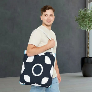 Abstract Pattern Tote Bag Black & White All-over Print - Dipaliz - Bags