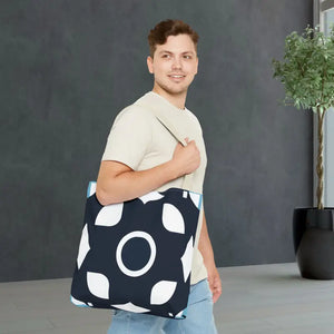 Abstract Pattern Tote Bag Black & White All-over Print - Dipaliz - Bags