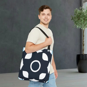 Abstract Pattern Tote Bag Black & White All-over Print - Dipaliz - Bags