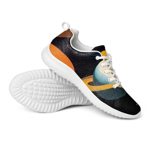 Black Yellow Abstract Pattern Athletic Shoes - Dipaliz - Sneakers