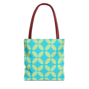 Abstract Blue Green Pattern Tote Bag All-over Print - Dipaliz - 13’’ × / Red - Handbags