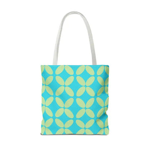 Abstract Blue Green Pattern Tote Bag All-over Print - Dipaliz - Handbags