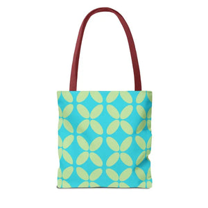 Abstract Blue Green Pattern Tote Bag All-over Print - Dipaliz - Handbags