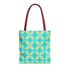 Abstract Blue Green Pattern Tote – Durable Polyester - Dipaliz - Handbags