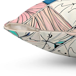 Abstract Pattern Spun Polyester Square Pillow - Dipaliz - Throw Pillows