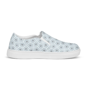 Abstract Blue Canvas Shoes – Men’s Slip - Dipaliz - Sneakers