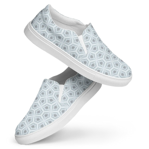 Abstract Blue Canvas Shoes – Men’s Slip - Dipaliz - Sneakers