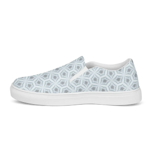 Abstract Blue Canvas Shoes – Men’s Slip - Dipaliz - Sneakers