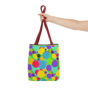 Colorful Circles Tote Bag - Stylish All-over Print Design - Dipaliz - Bags