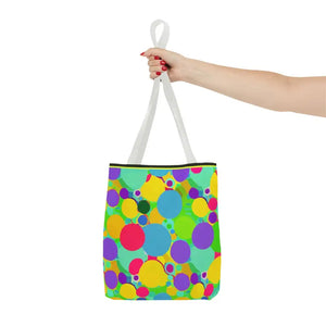 Colorful Circles Tote Bag - Stylish All-over Print Design - Dipaliz - Bags