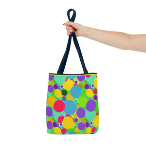 Colorful Circles Tote Bag - Stylish All-over Print Design - Dipaliz - Bags