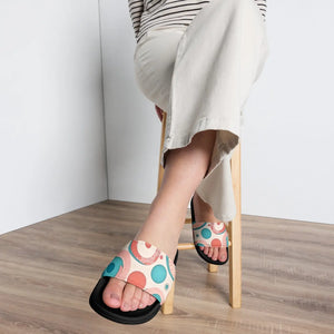 Abstract Colorful Circles Women’s Slides – Summer - Dipaliz - Sandals