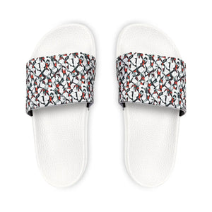 Snazzy Men’s Slide Sandals - Abstract Colorful Pattern - Dipaliz
