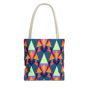 Abstract Colorful Triangles Print Tote Bag - Vibrant Style - Dipaliz - 13’’ × / Beige - Bags
