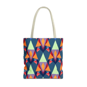 Abstract Colorful Triangles Print Tote Bag - Vibrant Style - Dipaliz - 18’’ × / Beige - Bags