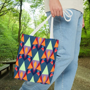 Abstract Colorful Triangles Print Tote Bag - Vibrant Style - Dipaliz - Bags
