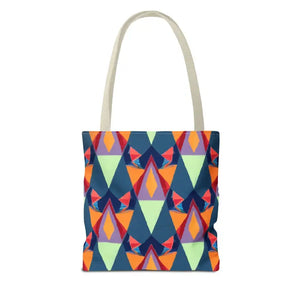Abstract Colorful Triangles Print Tote Bag - Vibrant Style - Dipaliz - Bags
