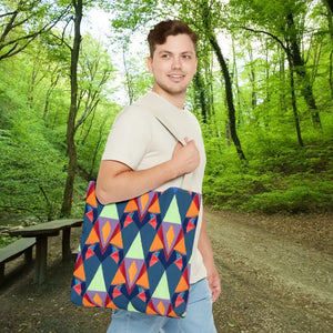 Abstract Colorful Triangles Print Tote Bag - Vibrant Style - Dipaliz - Bags