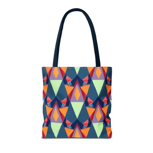 Abstract Colorful Triangles Print Tote Bag - Vibrant Style - Dipaliz - Bags